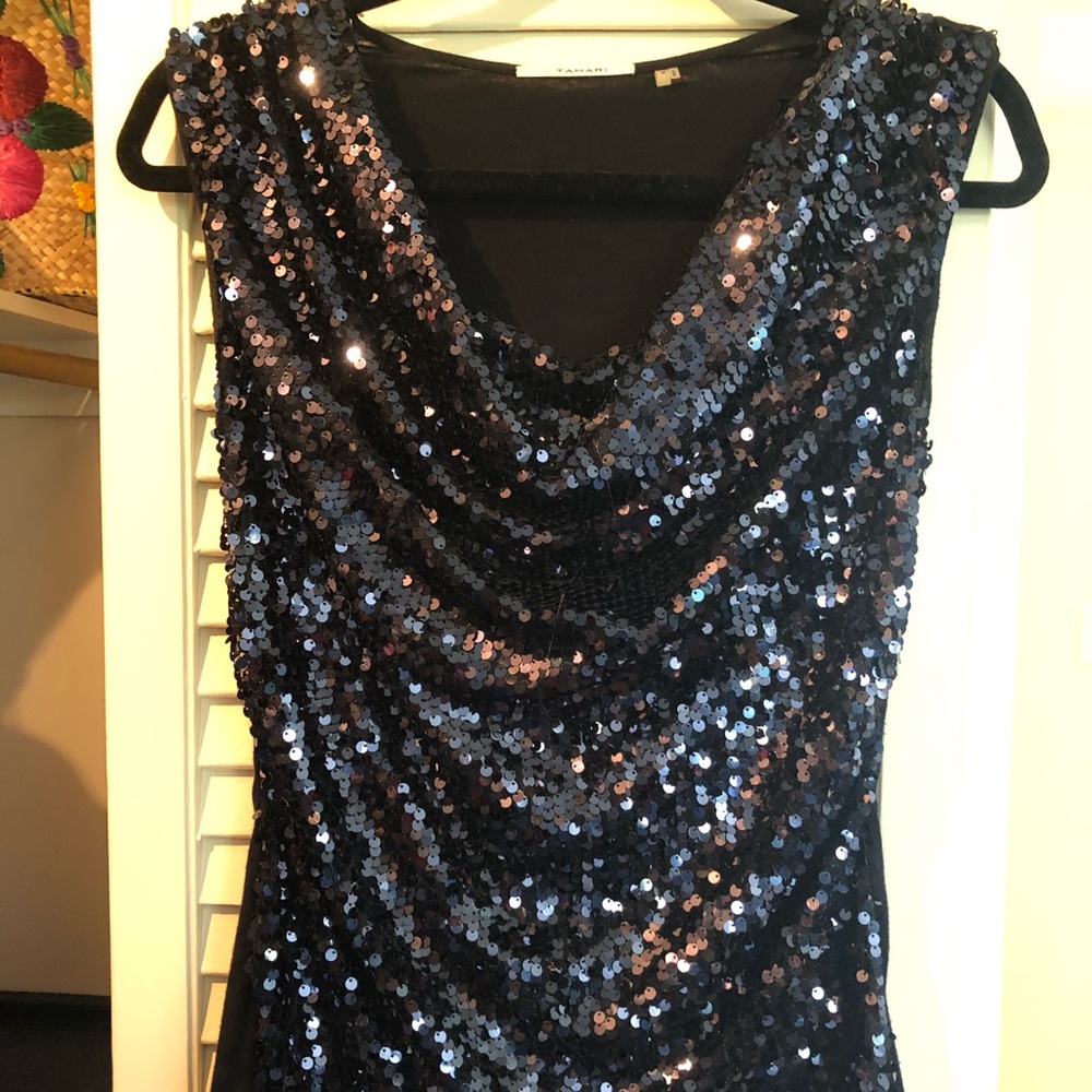 Tahari Sequined Top